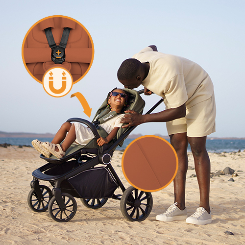 Lionelo Mika Plus Brown Rust — Buggy
